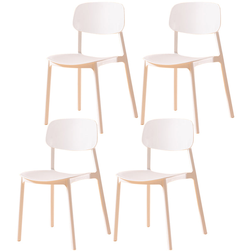 Multicolor Contemporary Style Side Chair Set Open Back Side Dining Chair