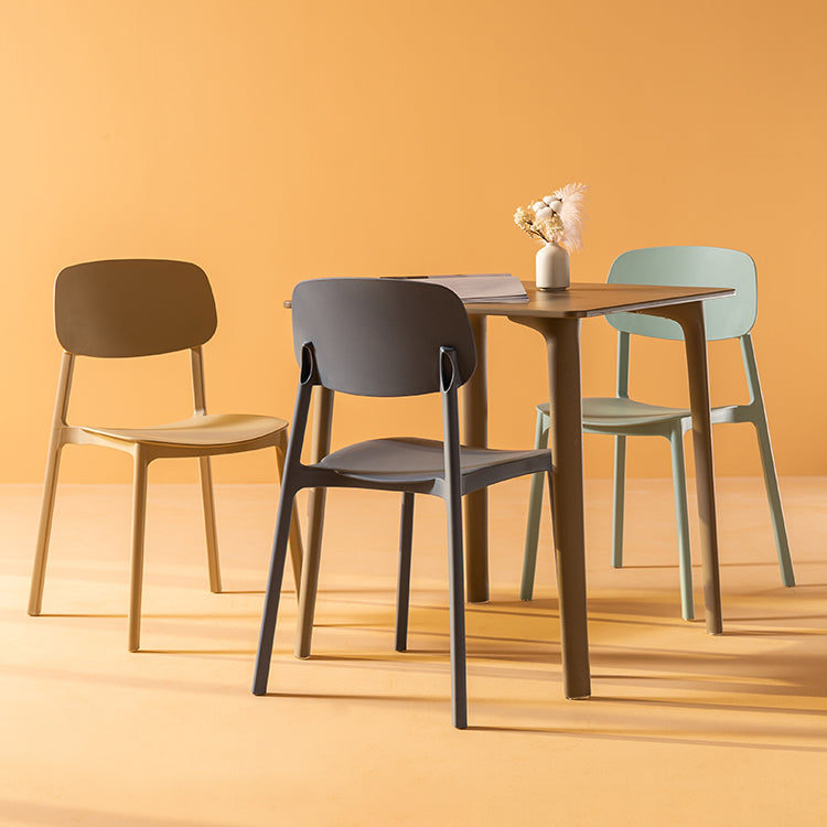 Multicolor Contemporary Style Side Chair Set Open Back Side Dining Chair