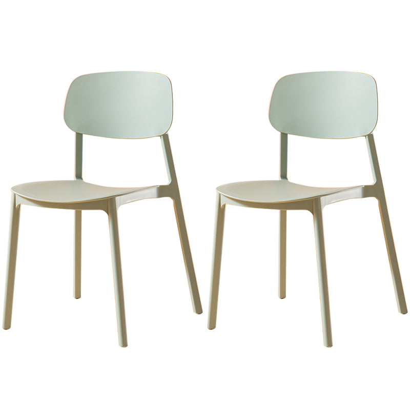Multicolor Contemporary Style Side Chair Set Open Back Side Dining Chair