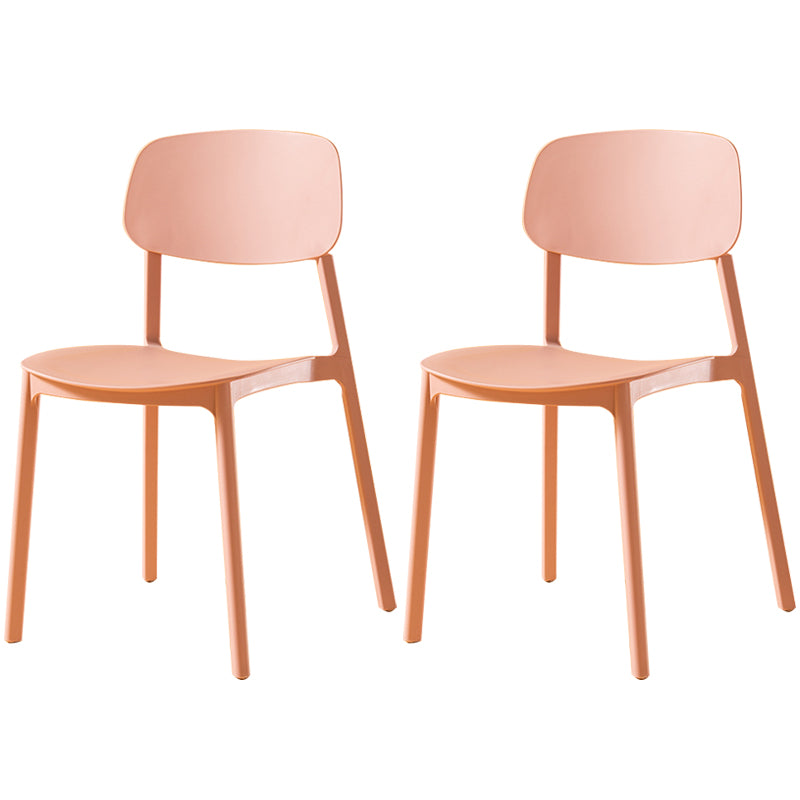 Multicolor Contemporary Style Side Chair Set Open Back Side Dining Chair