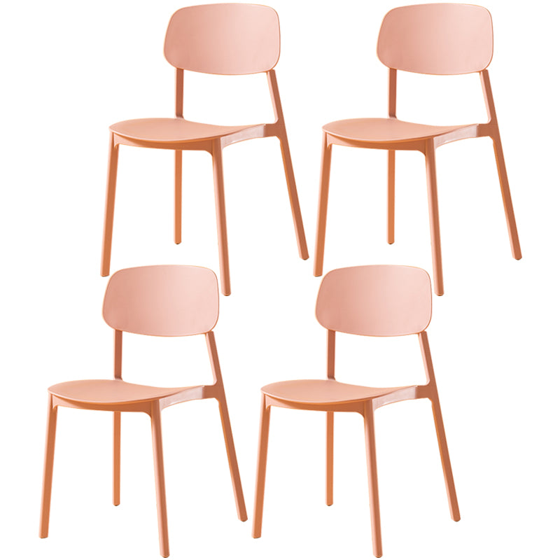 Multicolor Contemporary Style Side Chair Set Open Back Side Dining Chair