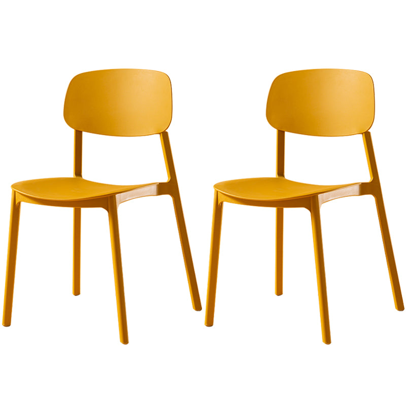 Multicolor Contemporary Style Side Chair Set Open Back Side Dining Chair