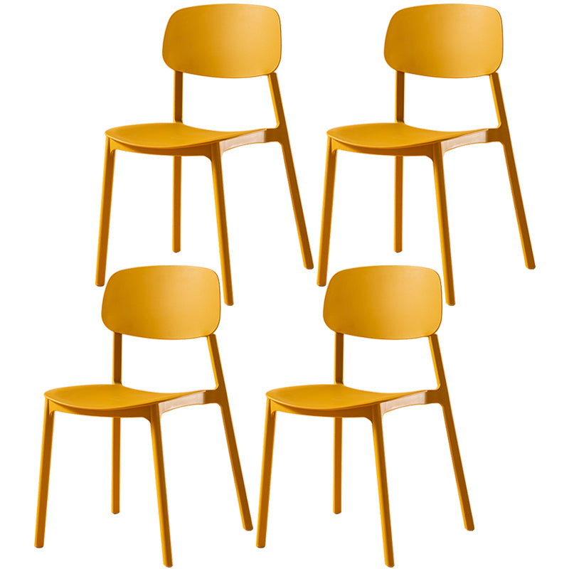 Multicolor Contemporary Style Side Chair Set Open Back Side Dining Chair