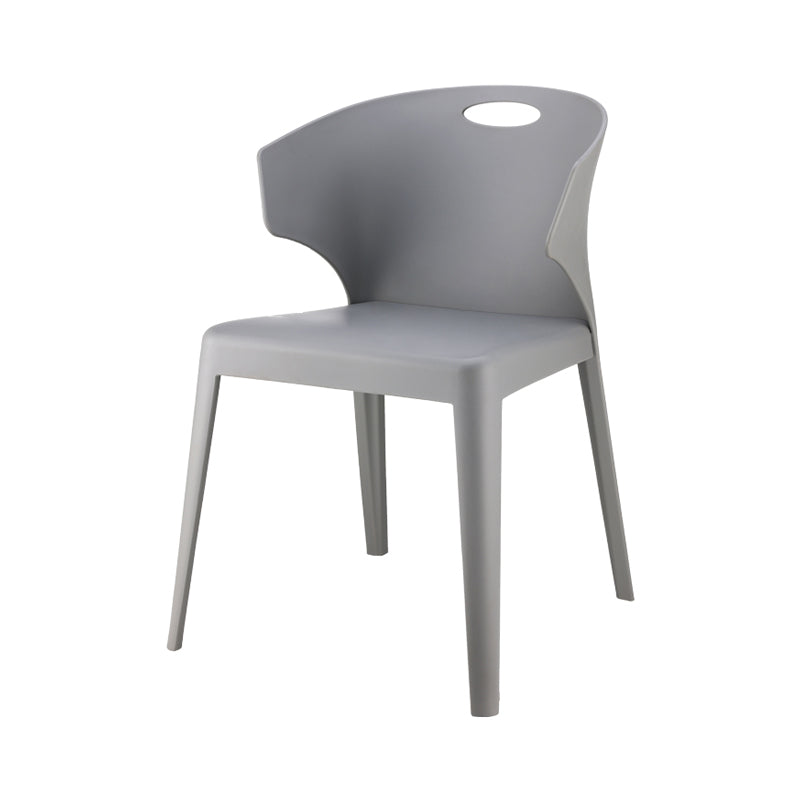 Contemporary Style Plastic Dining Room Chair Multicolor Wingback Side Chair