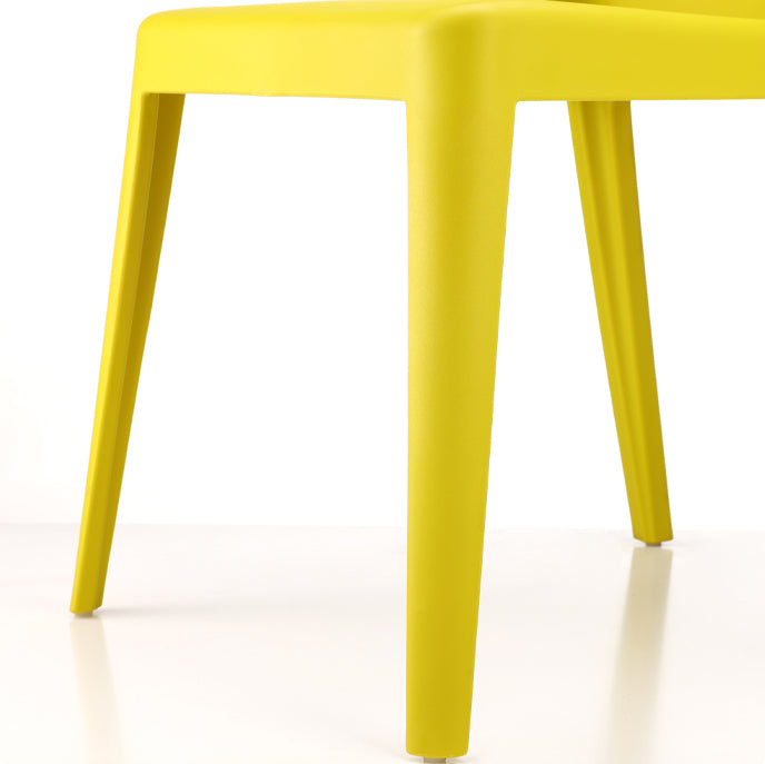 Contemporary Style Plastic Dining Room Chair Multicolor Wingback Side Chair