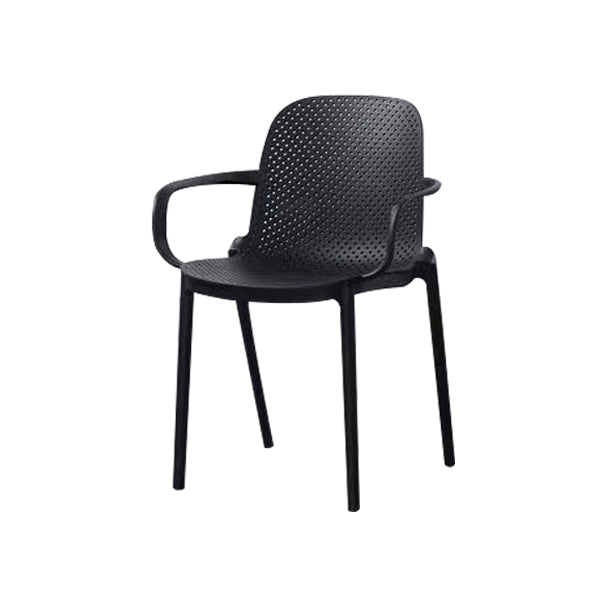Chaise de fauteuil en plastique moderne Chaise latéral de salle à manger massif empilable pour cuisine pour cuisine