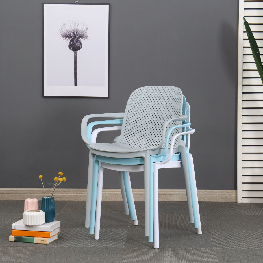 Chaise de fauteuil en plastique moderne Chaise latéral de salle à manger massif empilable pour cuisine pour cuisine
