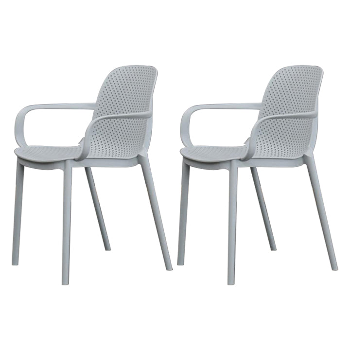 Chaise de fauteuil en plastique moderne Chaise latéral de salle à manger massif empilable pour cuisine pour cuisine