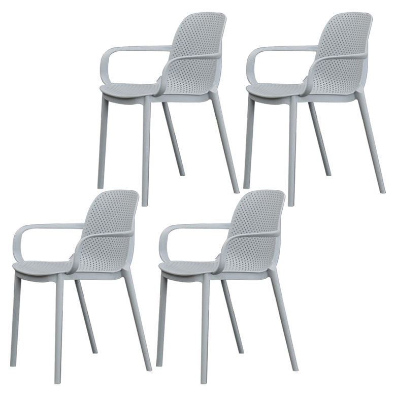 Chaise de fauteuil en plastique moderne Chaise latéral de salle à manger massif empilable pour cuisine pour cuisine