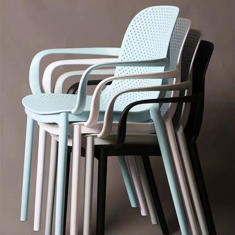 Chaise de fauteuil en plastique moderne Chaise latéral de salle à manger massif empilable pour cuisine pour cuisine