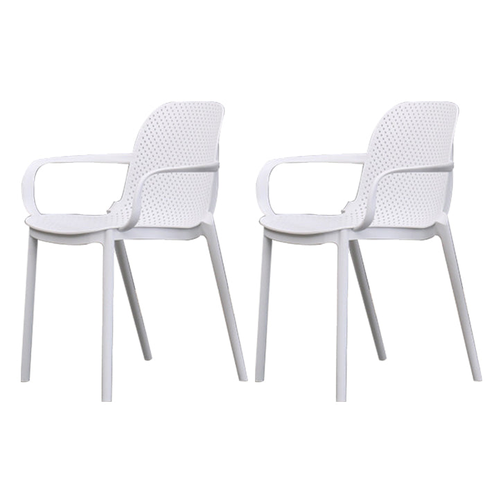 Chaise de fauteuil en plastique moderne Chaise latéral de salle à manger massif empilable pour cuisine pour cuisine