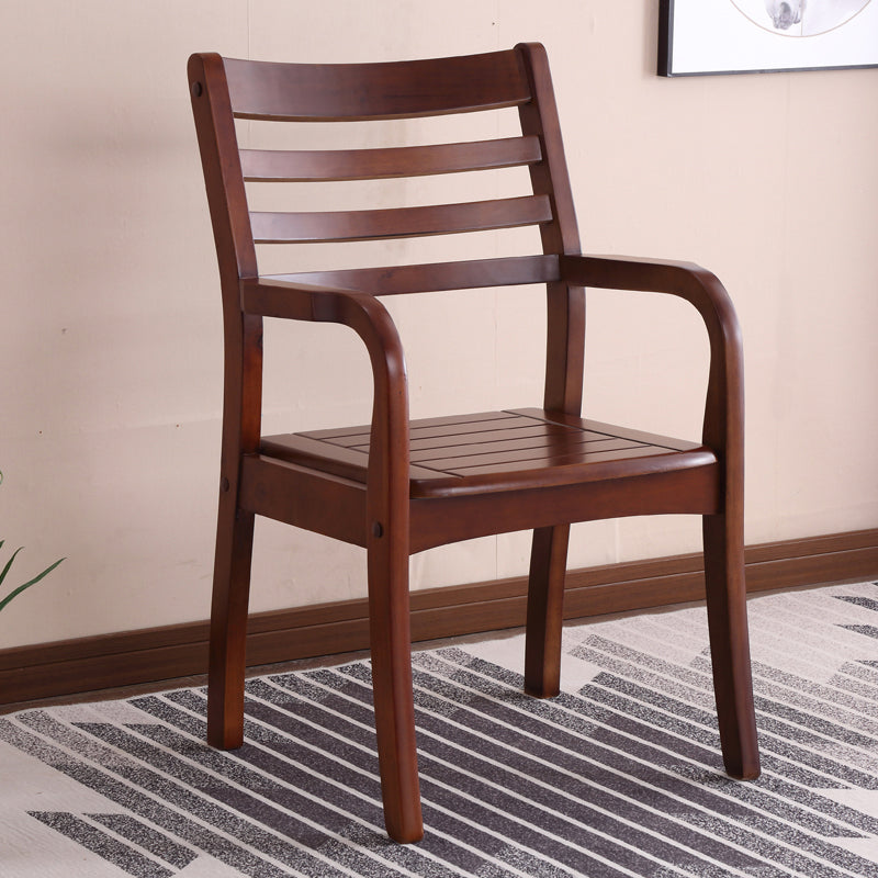 Contemporary Kitchen Wood Square Dining Chair Ladder Back Wood Counter Chair
