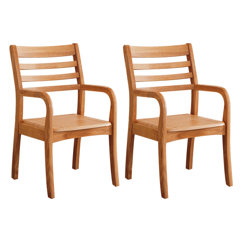 Contemporary Kitchen Wood Square Dining Chair Ladder Back Wood Counter Chair