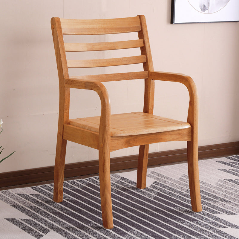 Contemporary Kitchen Wood Square Dining Chair Ladder Back Wood Counter Chair