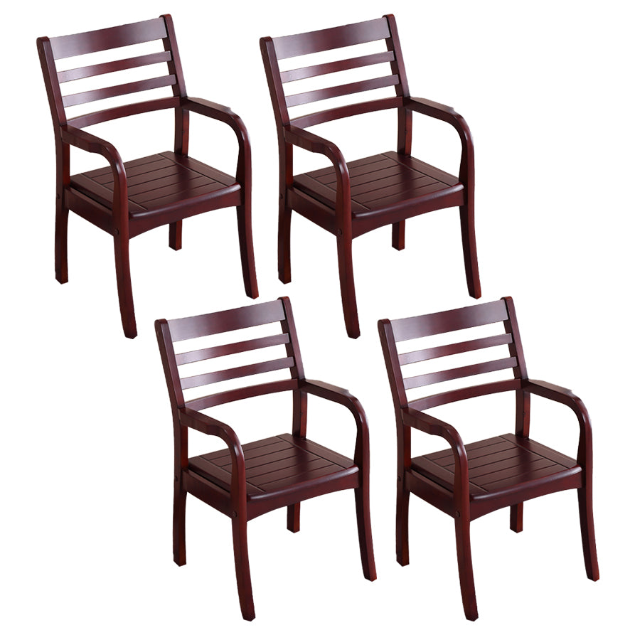 Contemporary Kitchen Wood Square Dining Chair Ladder Back Wood Counter Chair