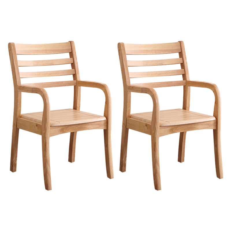 Contemporary Kitchen Wood Square Dining Chair Ladder Back Wood Counter Chair