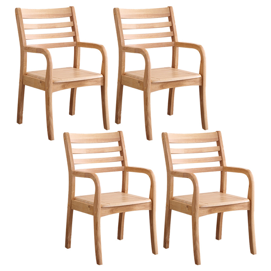 Contemporary Kitchen Wood Square Dining Chair Ladder Back Wood Counter Chair