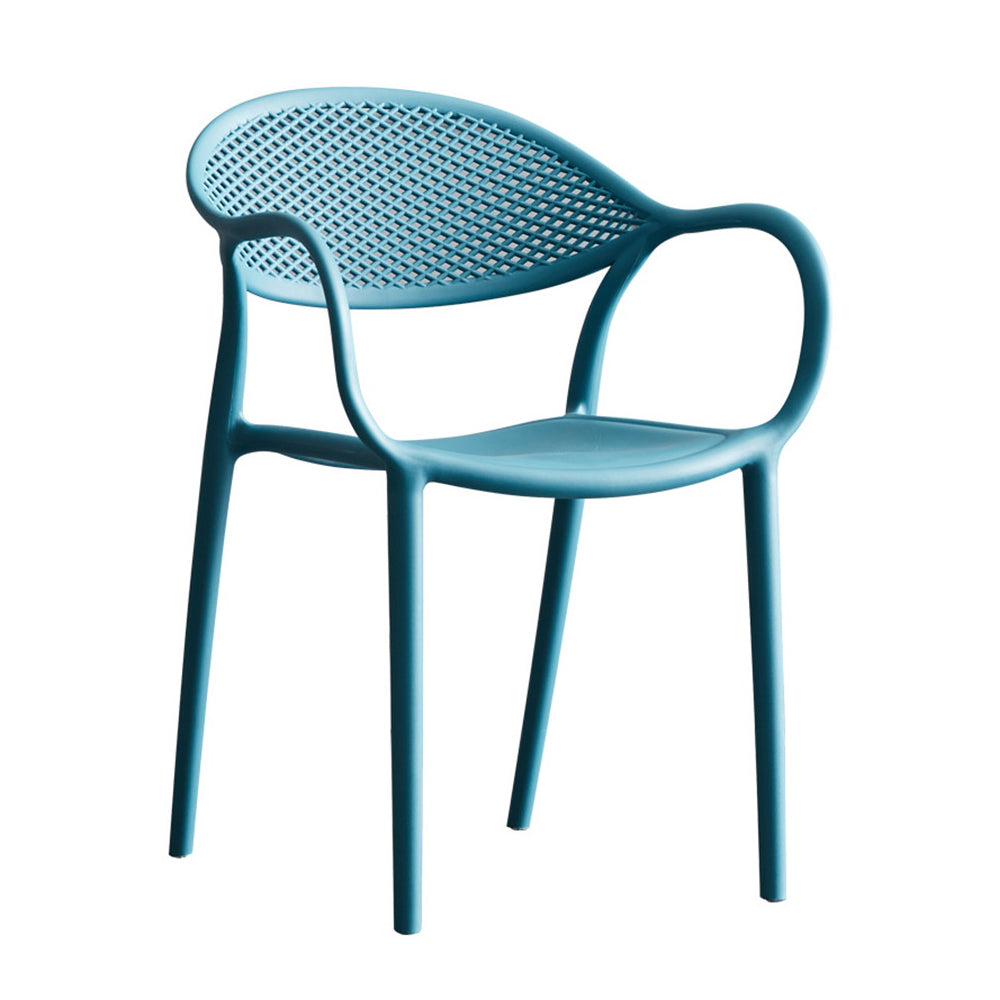 Chaise de fauteuil en plastique contemporain Open Danding Dining Dining Side Claid for Kitchen