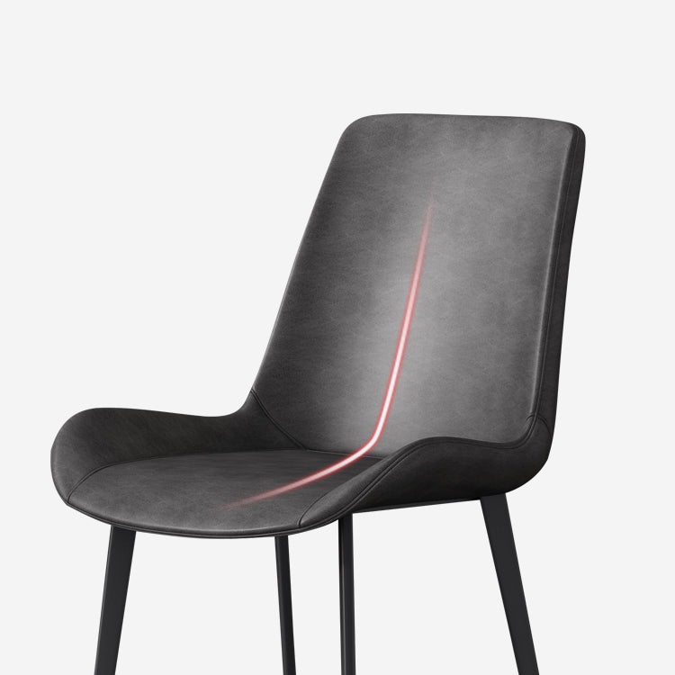Modern Style Dining Side Chair Armless Chair for Kitchen with Steel Legs