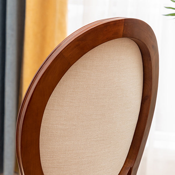 Solid Wood Country Style Dining Chair Matte Finish King Louis Back Side Chair