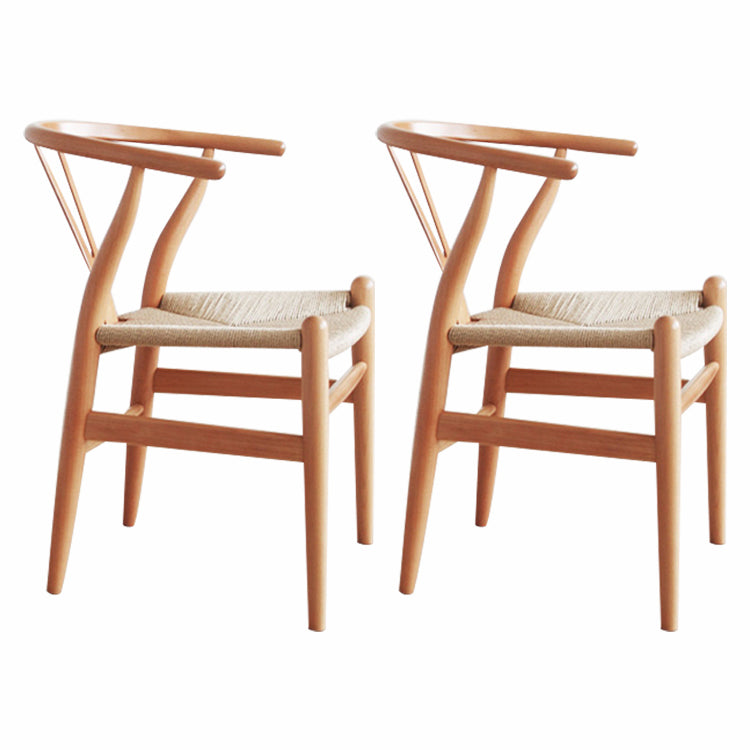 Glam Style Wood Dining Side Chair Armless Dining Chairs for Dining Room
