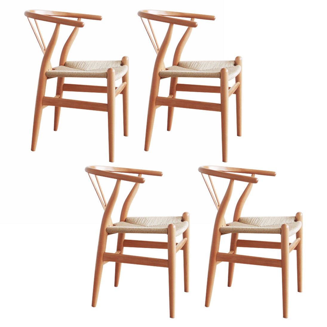 Glam Style Wood Dining Side Chair Armless Dining Chairs for Dining Room