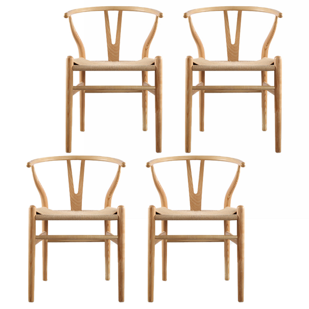 Glam Style Wood Dining Side Chair Armless Dining Chairs for Dining Room