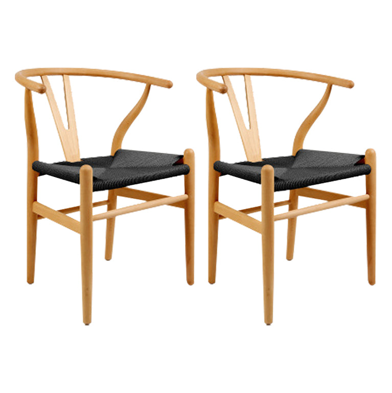 Glam Style Wood Dining Side Chair Armless Dining Chairs for Dining Room