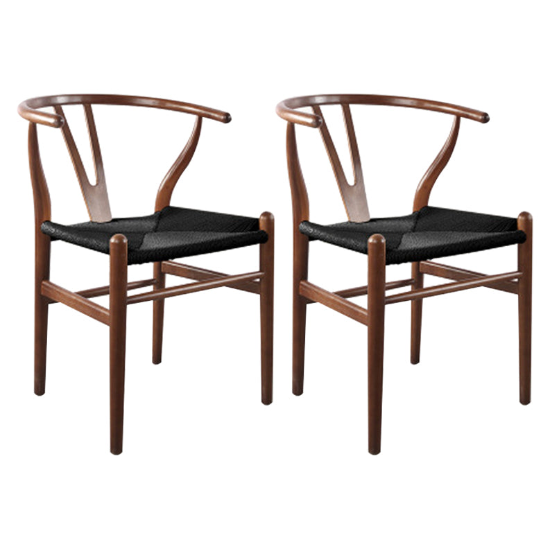 Glam Style Wood Dining Side Chair Armless Dining Chairs for Dining Room