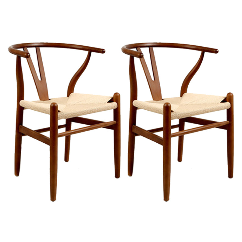 Glam Style Wood Dining Side Chair Armless Dining Chairs for Dining Room