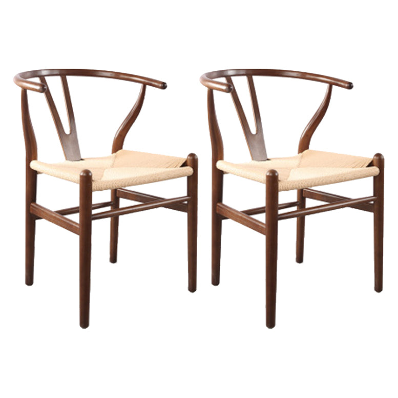 Glam Style Wood Dining Side Chair Armless Dining Chairs for Dining Room