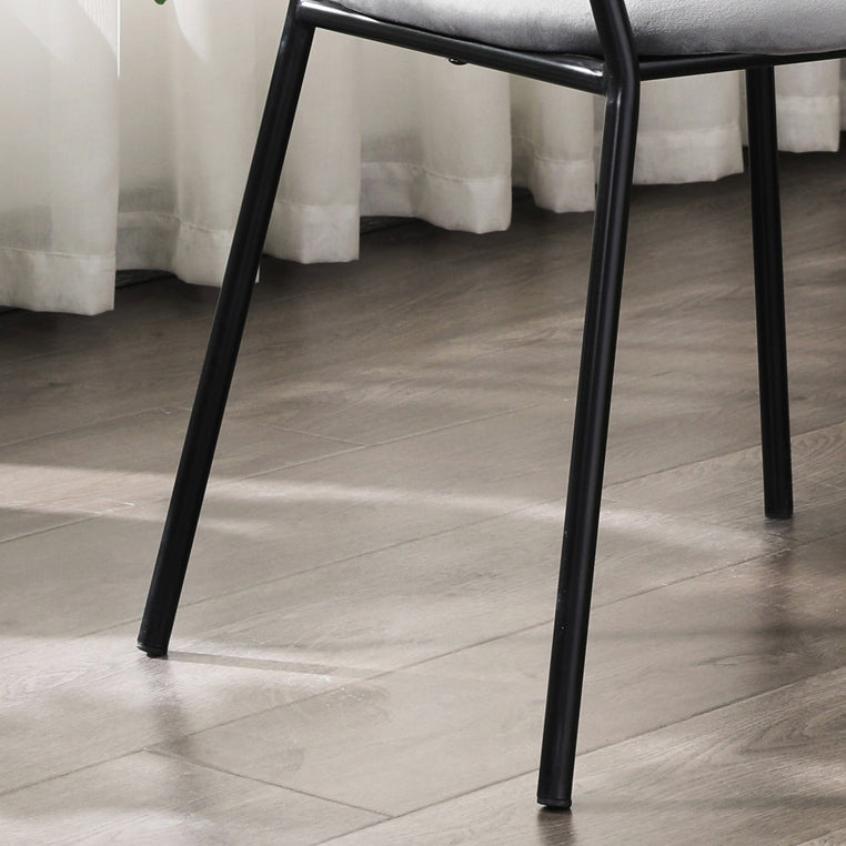 Contemporary Style Metal Chair Set Open Back Dining Room Kitchen Chairs