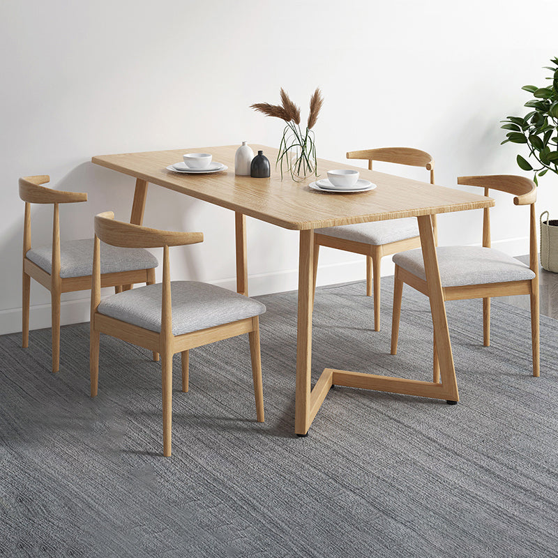Modern Solid Wood Dining Room Set with Rectangle Table Dining Table Furniture for Home