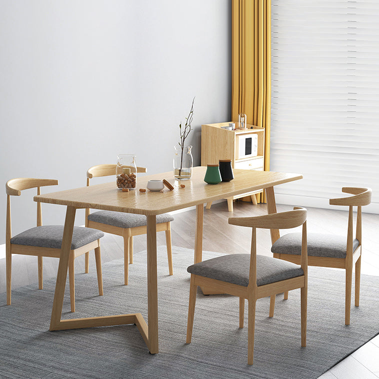 Modern Solid Wood Dining Room Set with Rectangle Table Dining Table Furniture for Home