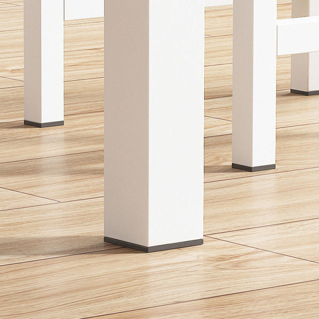 Modern Kitchen Dining Room Set with Wood Top and Double Pedestal Base Furniture for Home Use