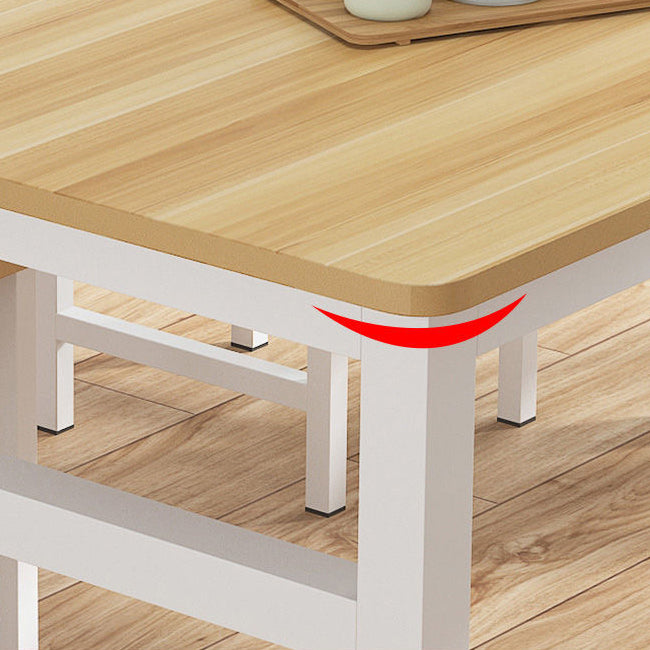 Modern Kitchen Dining Room Set with Wood Top and Double Pedestal Base Furniture for Home Use