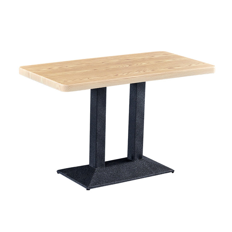 Minimalist Wooden Dining Set Standard Height with Pedestal Base Dining RoomSet for Home Use