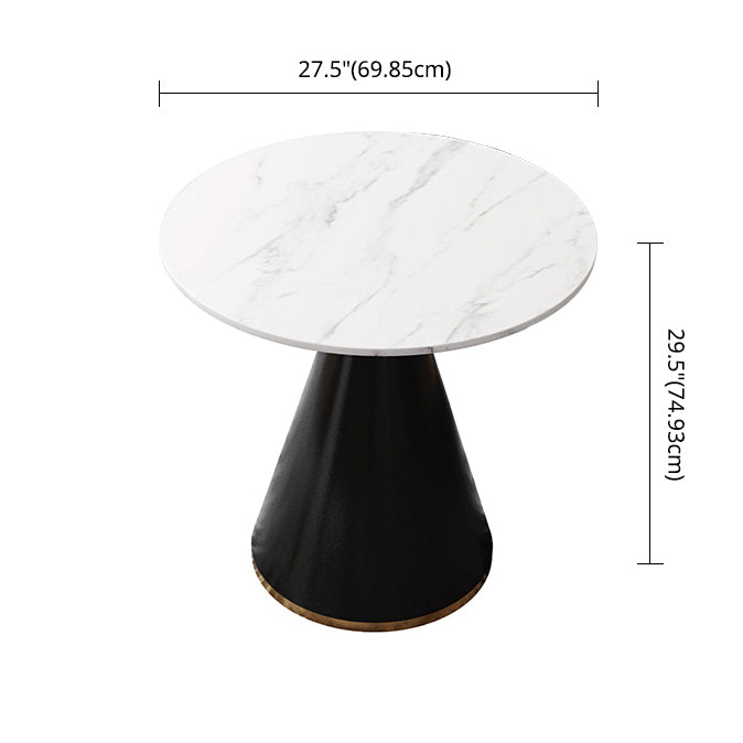 Contemporary Kitchen Dining Room Set with Round Sintered Stone Top Formal Dining Table Furniture