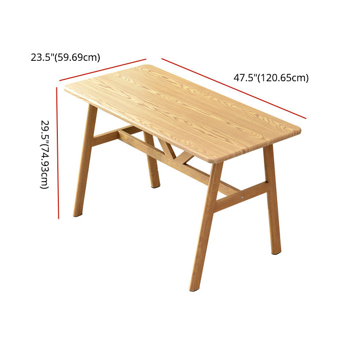 Modern Wooden Dining Room Set with Rectangle Top and Trestle Base Furniture