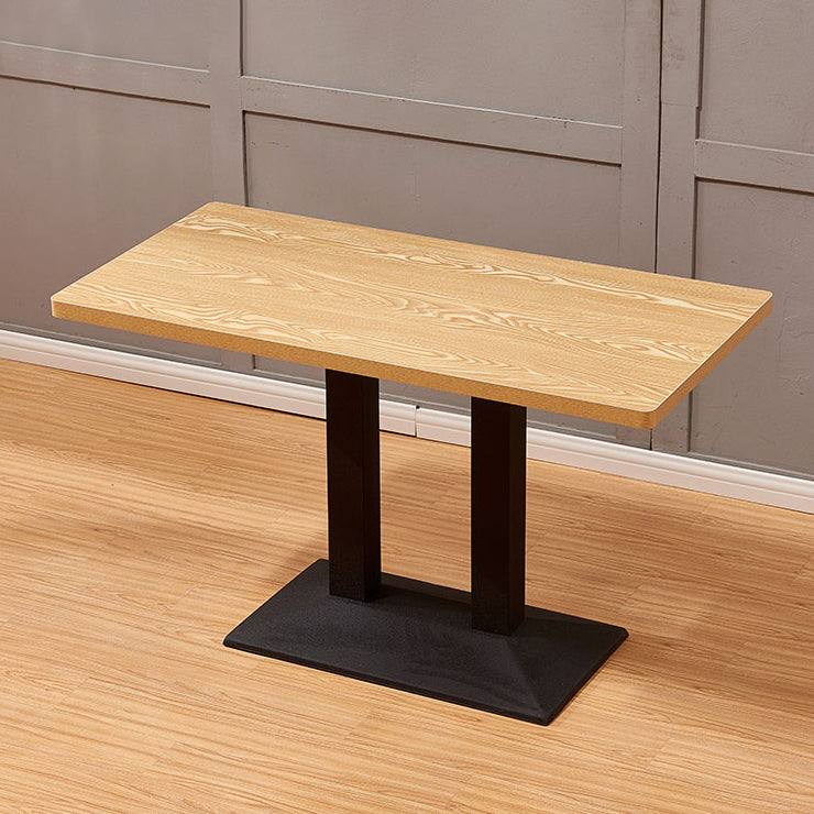 Modern Kitchen Dining Room Set with Wooden Top and Black Base Dining Furniture Set