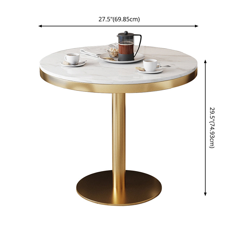 Nordic Sintered Stone Dining Room Set Standard Height with Pedestal Base Dining Furniture