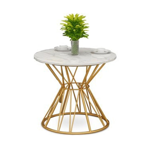 Nordic Dining Room Set with Round Sintered Stone Top and Pedestal Base Dining Furniture