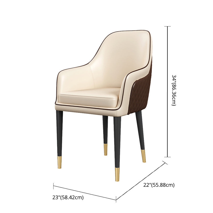 Glam Kitchen Dining Room Set Standard Height with Round Top and Metal Leg Dining Furniture