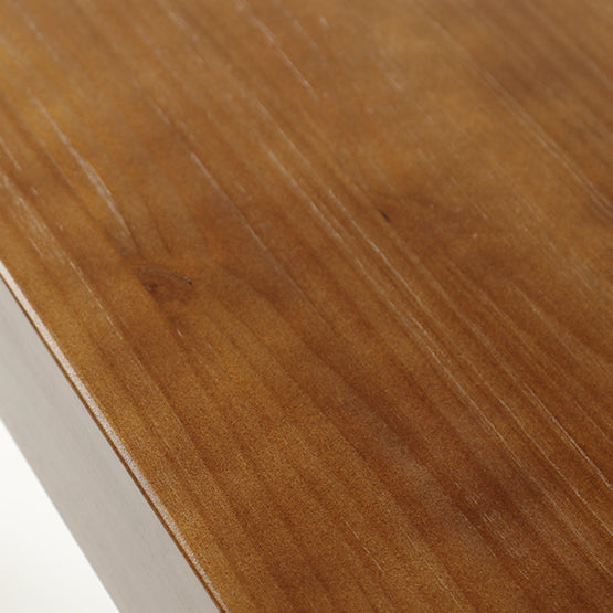 Industrial Solid Wood Top Dining Table Sets with Double Pedestal Base Dining Furniture for Home Use