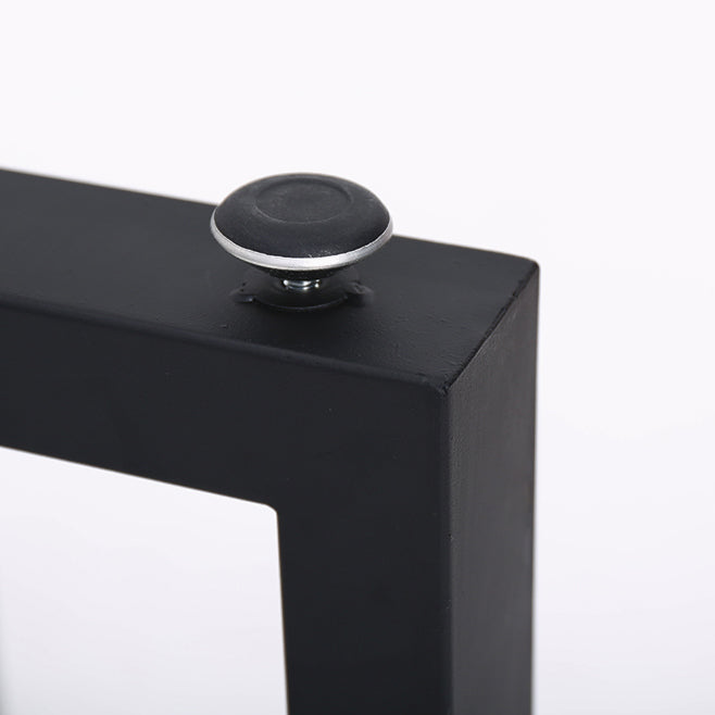 Industrial Solid Wood Top Dining Table Sets with Double Pedestal Base Dining Furniture for Home Use