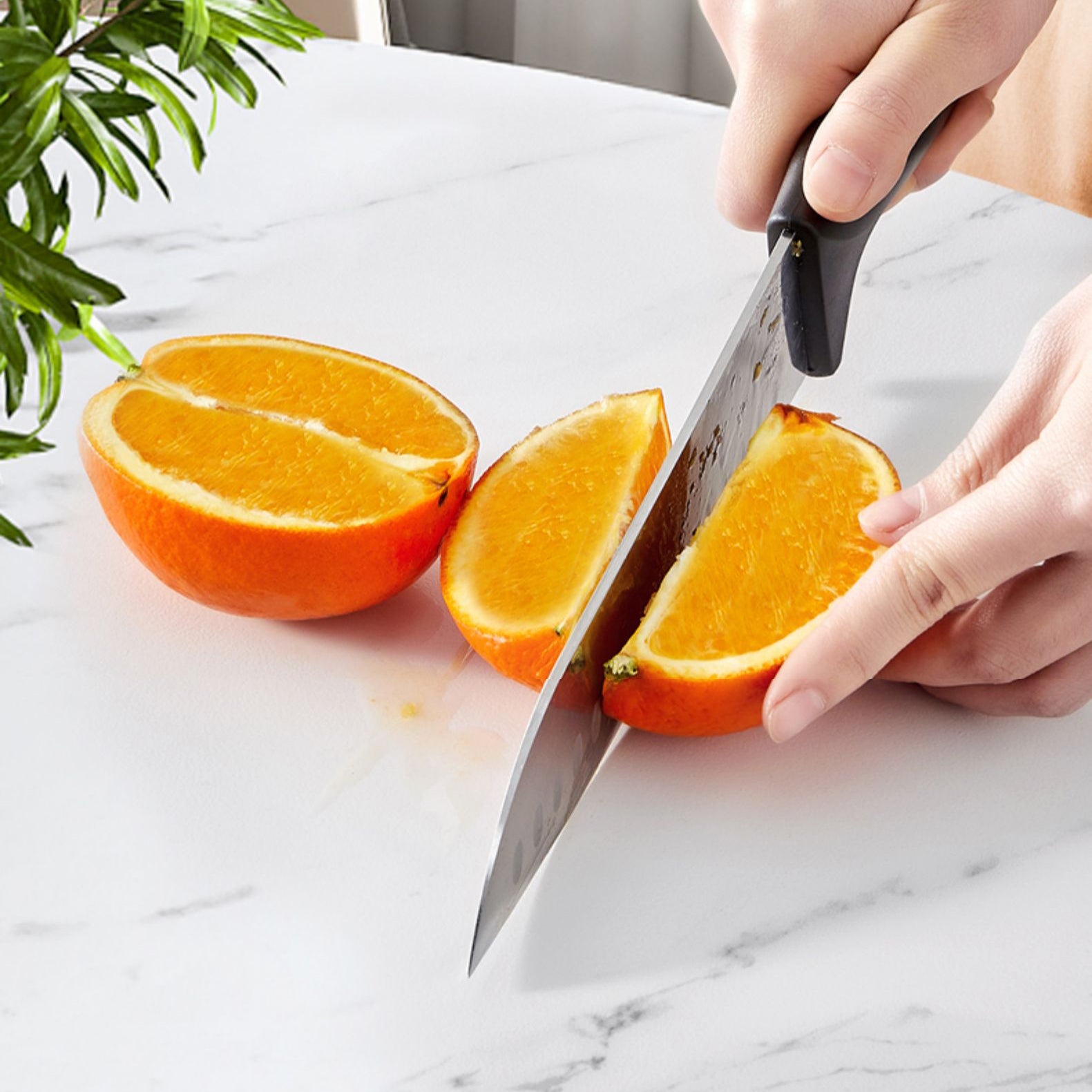 Scandinavian Sintered Stone Top Dining Set Round Table Dining Furniture with Drop Leaf