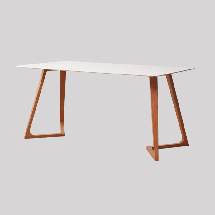 Contemporary Solid Wood Dinette Set with Rectangle Table Dining Room Set for Restaurant