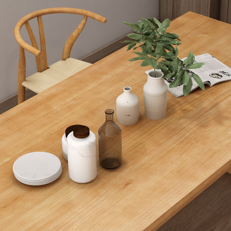 Contemporary Rectangle Shape Dining Set Solid Wood Top Dining Table Furniture for Dining Room