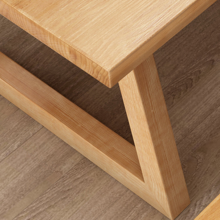 Contemporary Rectangle Shape Dining Set Solid Wood Top Dining Table Furniture for Dining Room