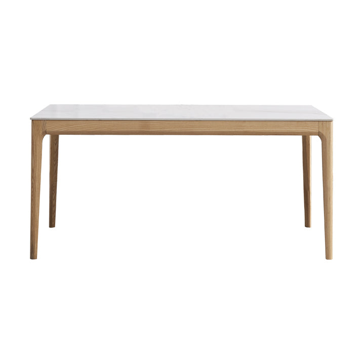 Dining Room Set Minimalist with Solid Wood Table and Upholstered Chairs